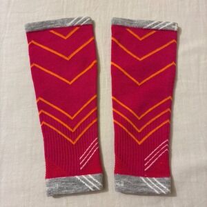 Sockwell Compression Calf Sleeves Womens Pink Orange Chevron Running Active